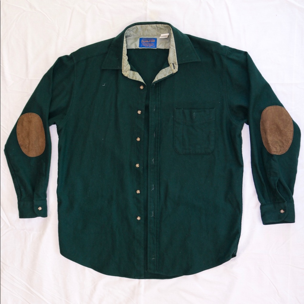 Pendleton elbow patch wool shirt